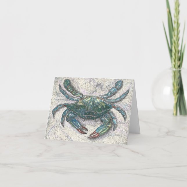 Chesapeake Bay Blue Crab Greeting Card (Front)