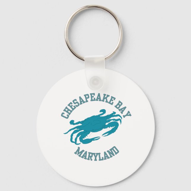 Chesapeake Bay  Blue Crab Key Ring (Front)