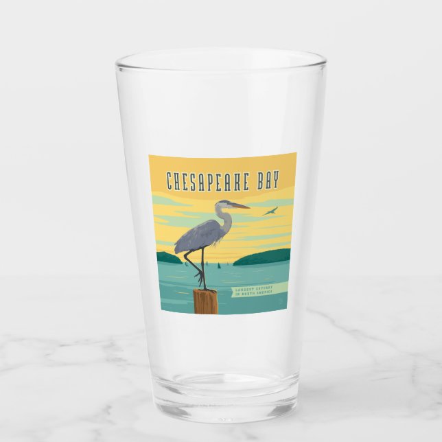Chesapeake Bay Largest Estuary In North America Glass (Front)