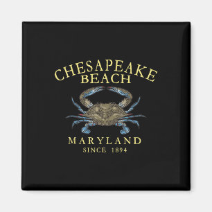 Chesapeake Bay Maryland Blue Crab Arched Yellow Le Magnet