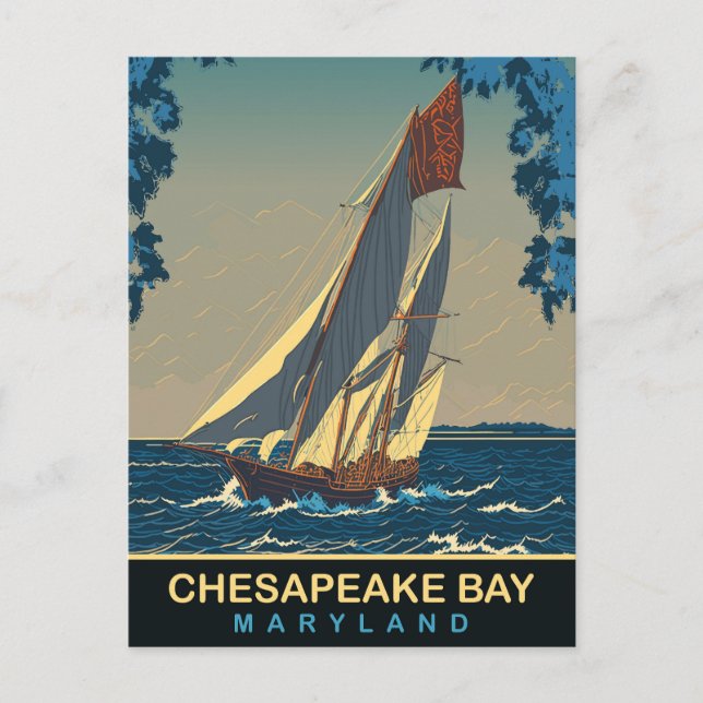 Chesapeake Bay, Maryland, Travel Postcard (Front)
