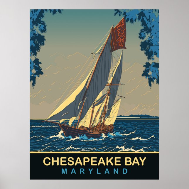 Chesapeake Bay, Maryland, Travel Poster (Front)