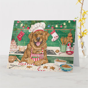 Chesapeake Bay Retriever Baking: Festive Christmas Card