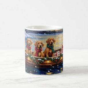 Chesapeake Bay Retriever Christmas Boat Holiday Coffee Mug