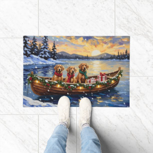 Chesapeake Bay Retriever Christmas Boat Holiday Doormat