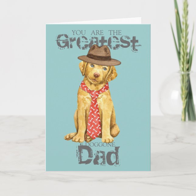 Chesapeake Bay Retriever Dad Card (Front)