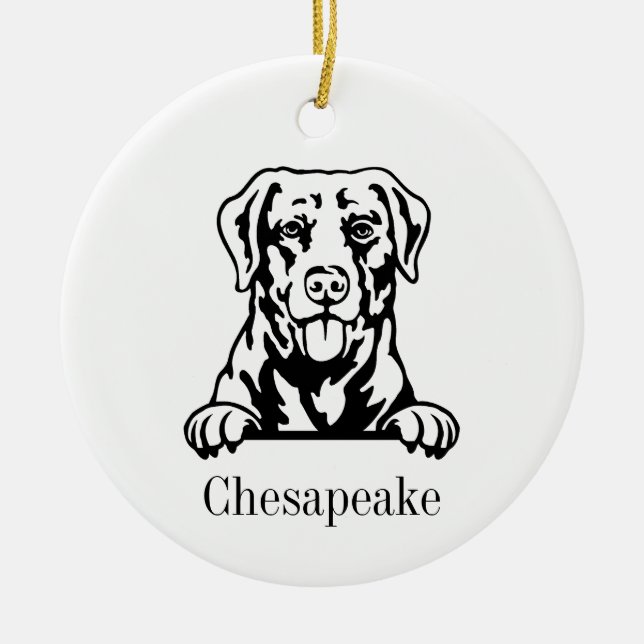 Chesapeake Bay Retriever dog ornament (Front)