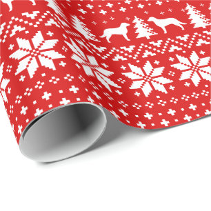 Chesapeake Bay Retriever Dog Silhouettes Christmas Wrapping Paper
