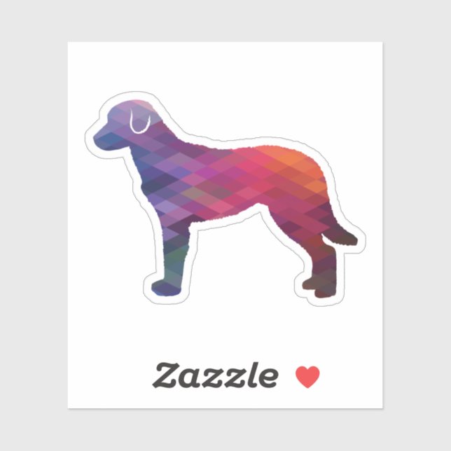 Chesapeake Bay Retriever Geometric Silhouette Purp (Sheet)