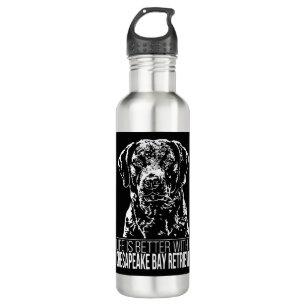 Chesapeake Bay Retriever life is better dog saying 710 Ml Water Bottle