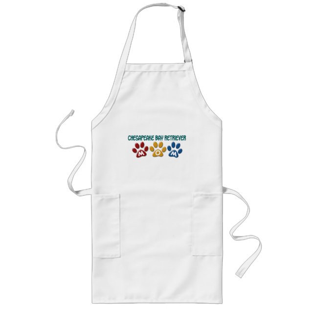 CHESAPEAKE BAY RETRIEVER Mum Paw Print 1 Long Apron (Front)