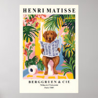 Chesapeake Bay Retriever on Toilet Art Matisse