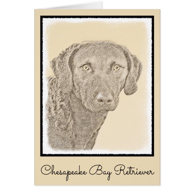 Chesapeake Bay Retriever Painting Original Dog Art (Front)
