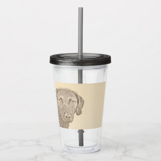 Chesapeake Bay Retriever Painting Original Dog Art Acrylic Tumbler