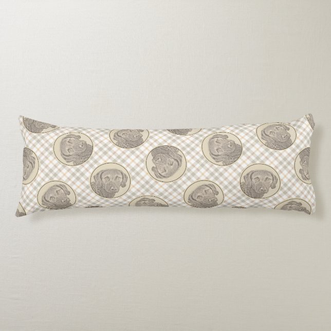 Chesapeake Bay Retriever Painting Original Dog Art Body Cushion (Front)