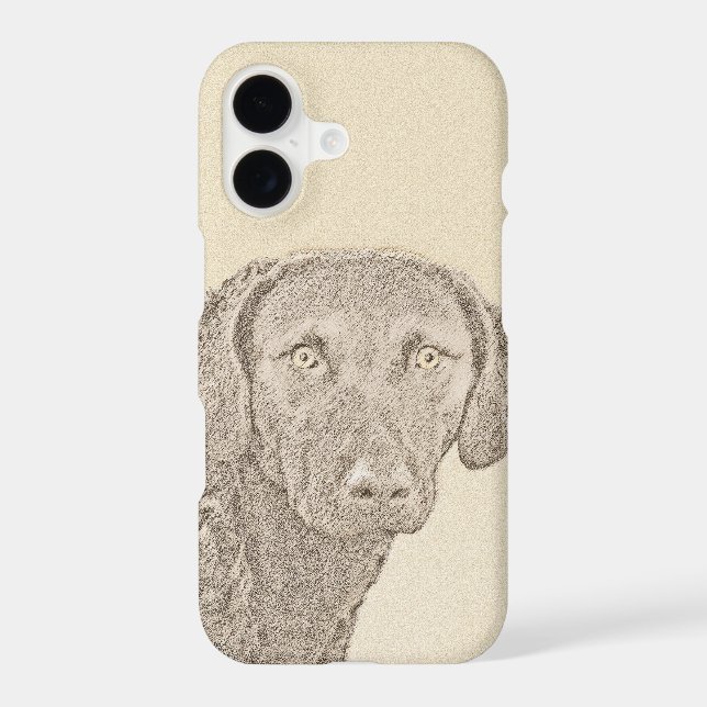 Chesapeake Bay Retriever Painting Original Dog Art iPhone Case (Back)