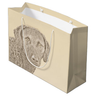 Chesapeake Bay Retriever Painting Original Dog Art Large Gift Bag