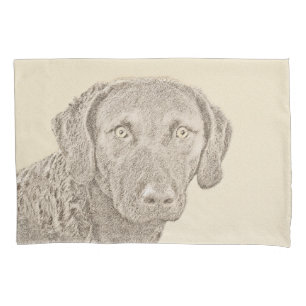 Chesapeake Bay Retriever Painting Original Dog Art Pillowcase