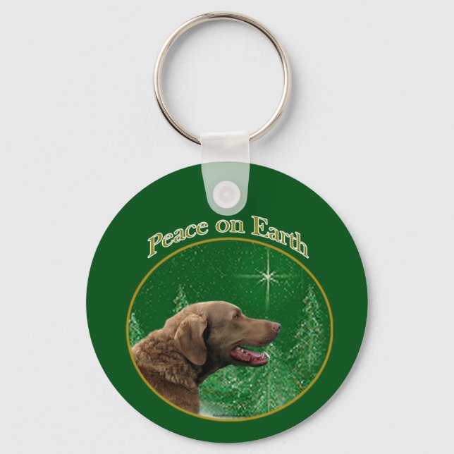 Chesapeake Bay Retriever Peace Key Ring (Front)
