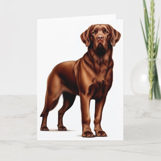 Chesapeake Bay Retriever Puppy Holiday Card (Front)