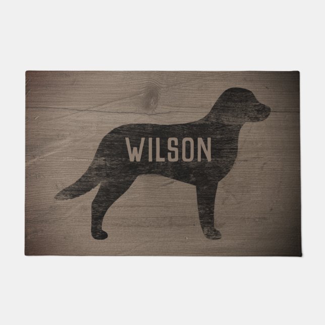 Chesapeake Bay Retriever Silhouette Chessie Custom Doormat (Front)