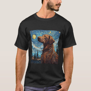 Chesapeake Bay Retriever Starry Night For Dog Mum T-Shirt