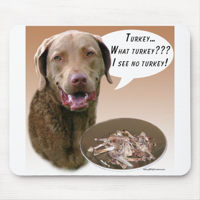 Chesapeake Bay Retriever Turkey Mouse Mat (Front)