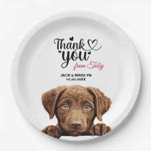 Chesapeake Bay Retriever Wedding Reception Paper Plate