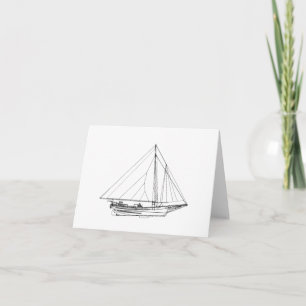 Chesapeake Bay Skipjack Sailboat Card