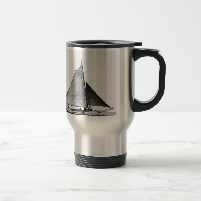 Chesapeake Bay Skipjack Sailboat Travel Mug (Right)