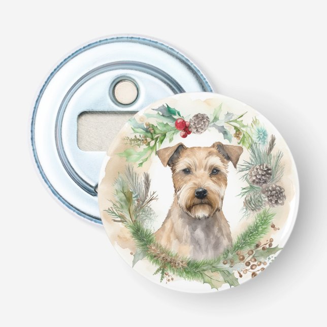 Chesapeake Bay Terrier Christmas Wreath Festive Bottle Opener (Front)