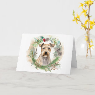 Chesapeake Bay Terrier Christmas Wreath Festive Card