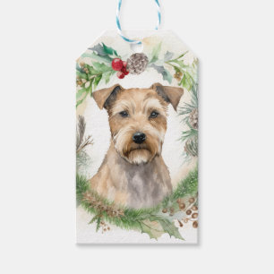 Chesapeake Bay Terrier Christmas Wreath Festive Gift Tags