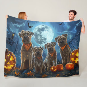 Chesapeake Bay Terrier Halloween Spooky Fleece Blanket