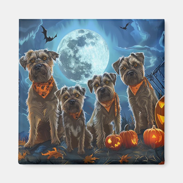 Chesapeake Bay Terrier Halloween Spooky Magnet (Front)