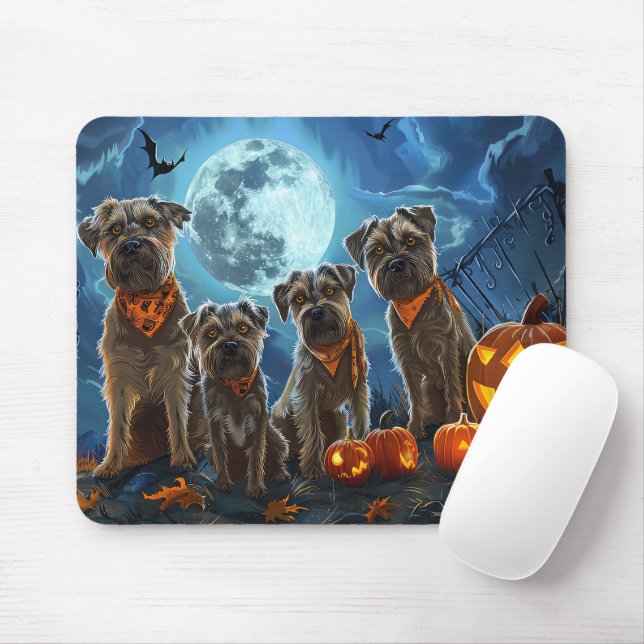 Chesapeake Bay Terrier Halloween Spooky Mouse Mat (With Mouse)