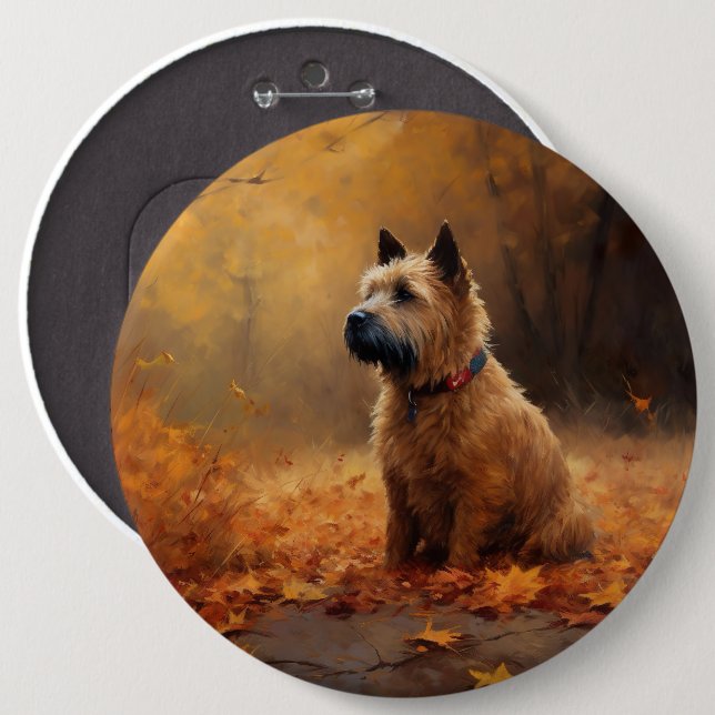 Chesapeake Bay Terrier in Autumn Leave             6 Cm Round Badge (Front & Back)
