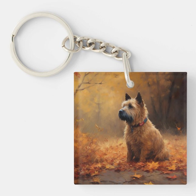Chesapeake Bay Terrier in Autumn Leave             Key Ring (Front)