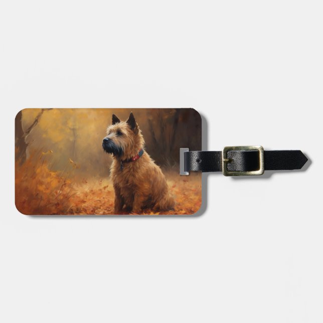 Chesapeake Bay Terrier in Autumn Leave             Luggage Tag (Front Horizontal)