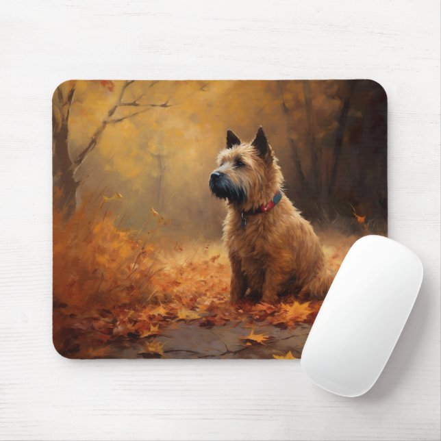 Chesapeake Bay Terrier in Autumn Leave             Mouse Mat (With Mouse)