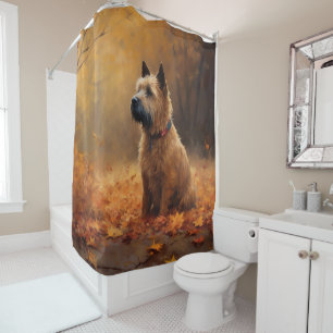 Chesapeake Bay Terrier in Autumn Leave             Shower Curtain