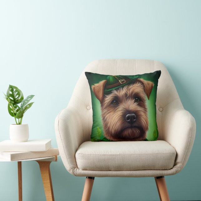 Chesapeake Bay Terrier in St. Patrick's Day Dress Cushion (Chair)