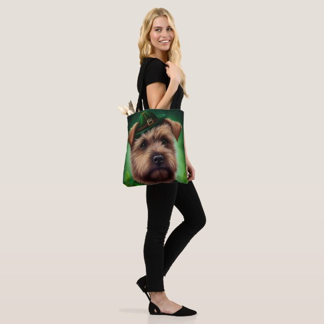 Chesapeake Bay Terrier in St. Patrick's Day Dress Tote Bag (On Model)