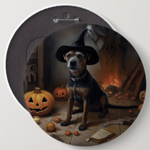Chesapeake Bay Terrier Pumpkins Halloween Scary 6 Cm Round Badge
