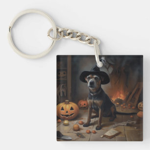 Chesapeake Bay Terrier Pumpkins Halloween Scary Key Ring