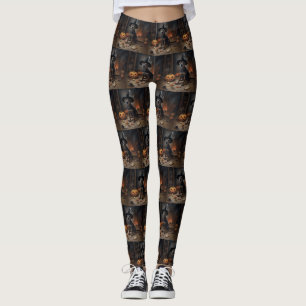 Chesapeake Bay Terrier Pumpkins Halloween Scary Leggings