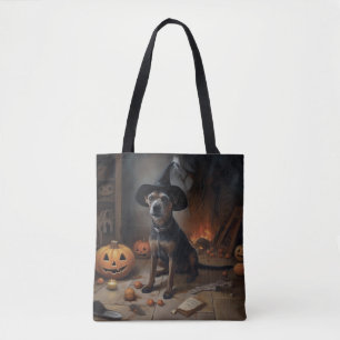 Chesapeake Bay Terrier Pumpkins Halloween Scary  Tote Bag