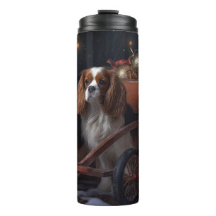 Chesapeake Bay Terrier Snowy Sleigh Christmas Thermal Tumbler