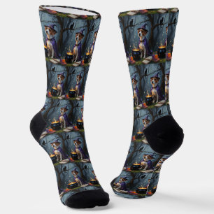 Chesapeake Bay Terrier Whimsical Halloween Socks