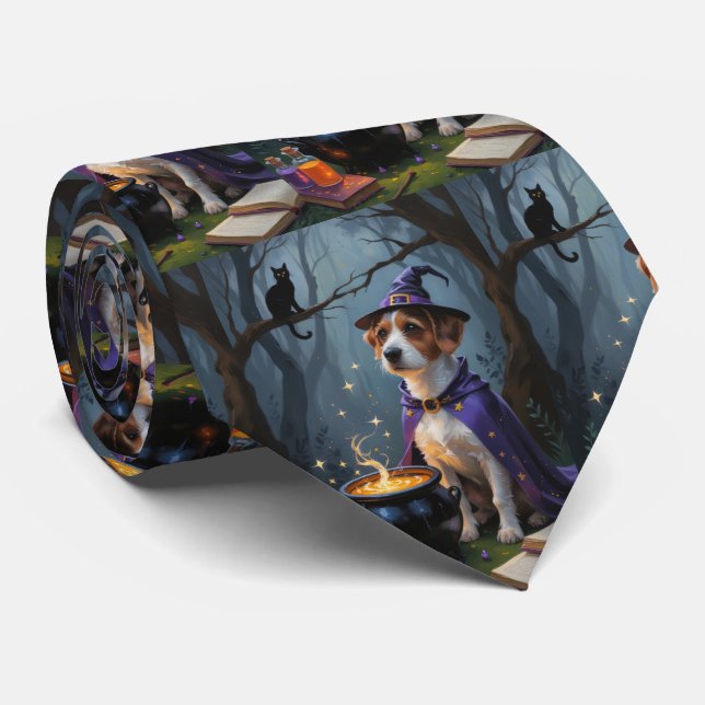Chesapeake Bay Terrier Whimsical Halloween  Tie (Rolled)